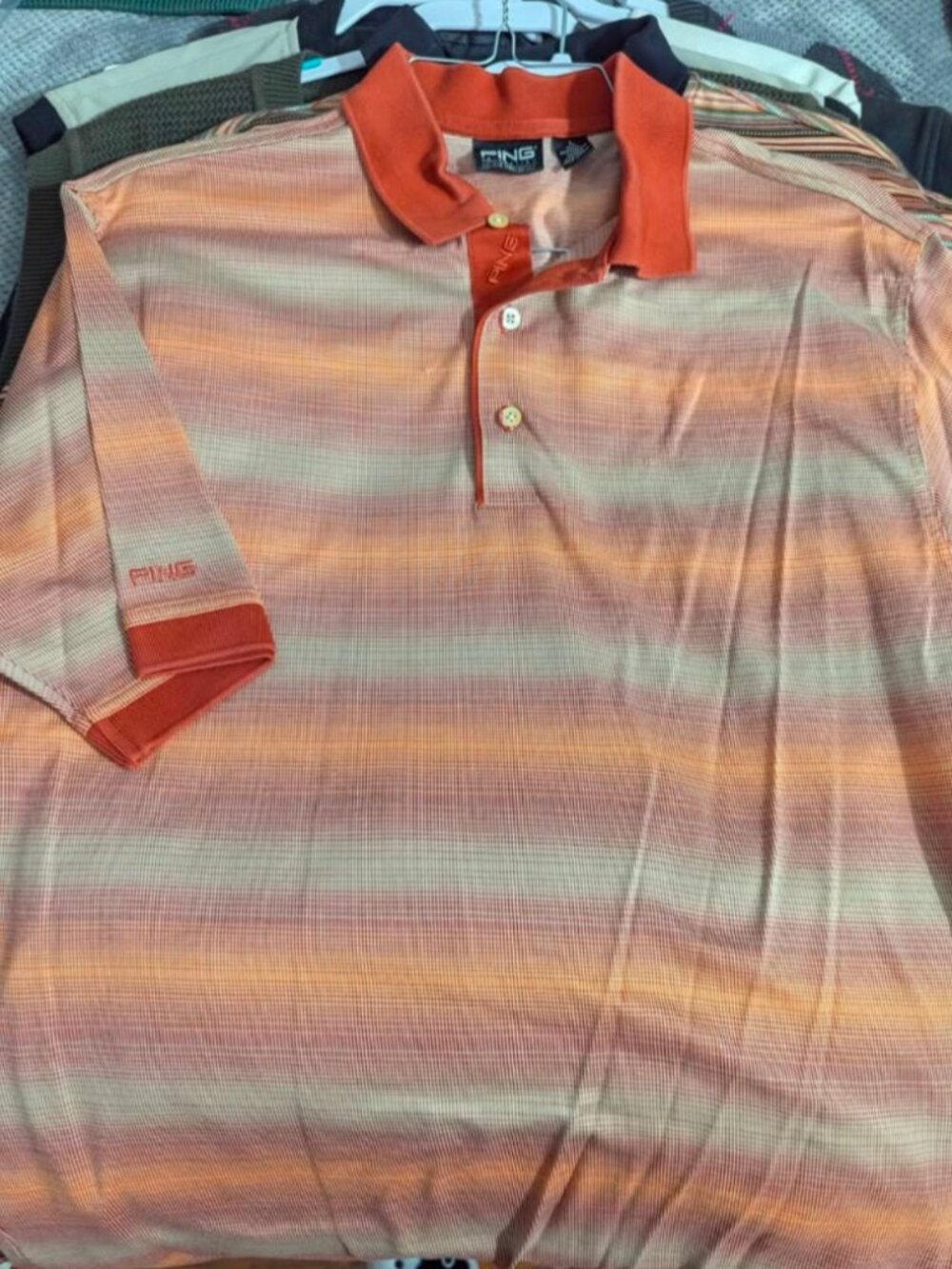 Ping Golf Shirt Men Large Striped